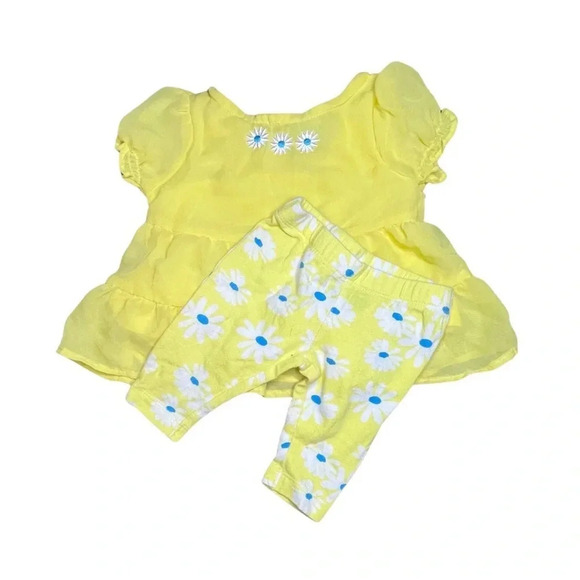 Outfit Bundle! - Yellow Dress Set & Pink Floral Romper, 0-3 Months - Picture 2 of 9
